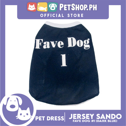 Pet Sando Dri-fit Jersey Blue DG-DF01 (Medium) for Small Dog Dri-fit Breathable Jersey, Pet Sport Clothes
