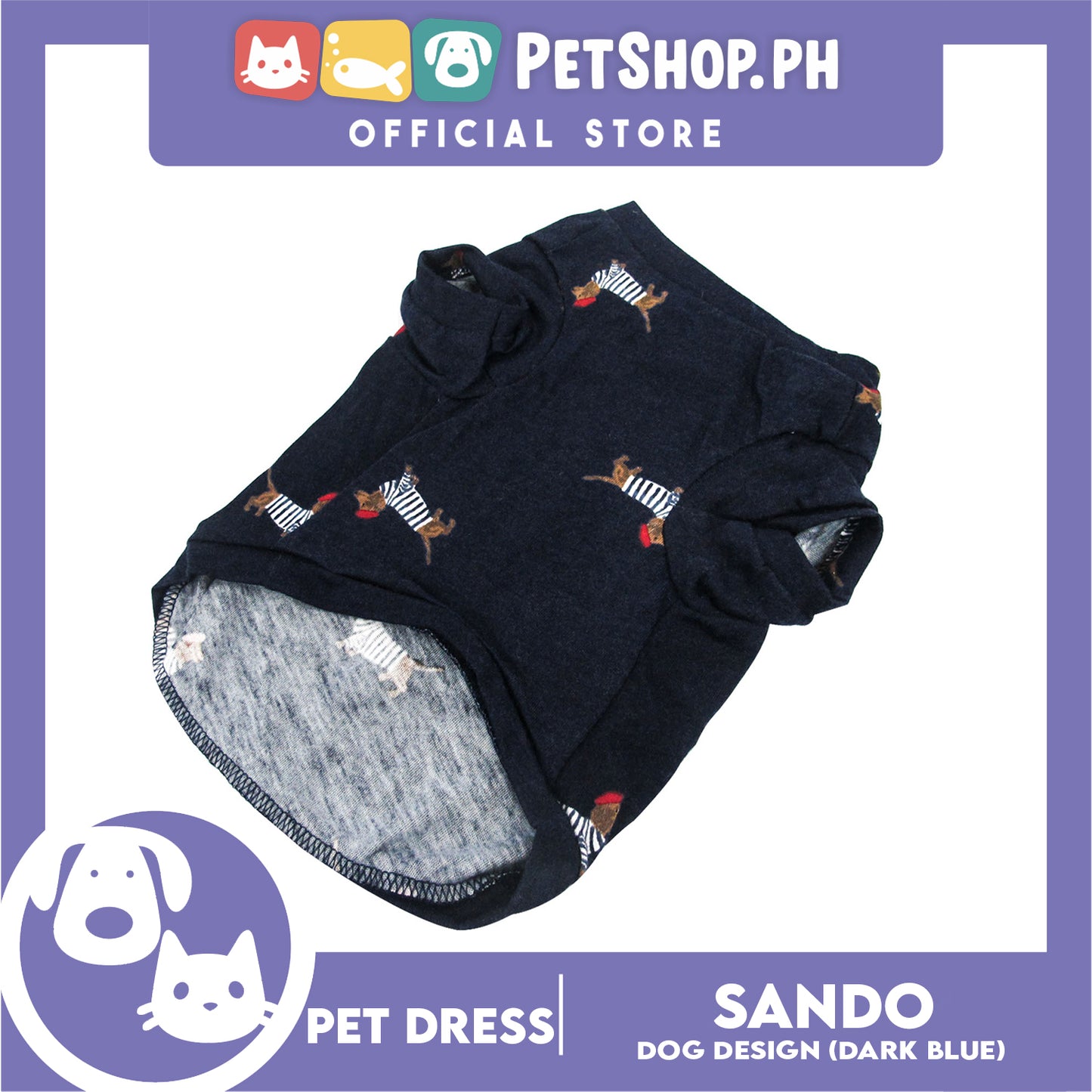 Pet T-Shirt Cute Daschund (Large) with Hat Print for Puppy, Small Dog- Breathable Clothes,Pet T-shirt, Sweatshirt