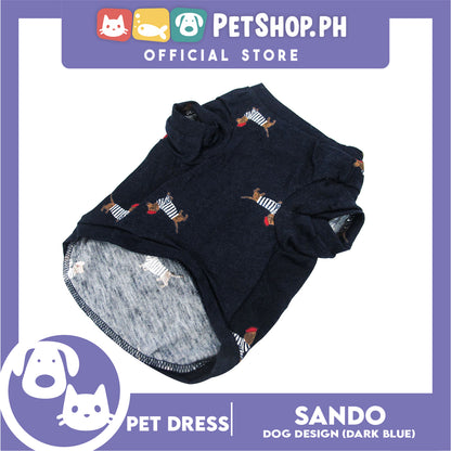 Pet T-Shirt Cute Daschund (Large) with Hat Print for Puppy, Small Dog- Breathable Clothes,Pet T-shirt, Sweatshirt