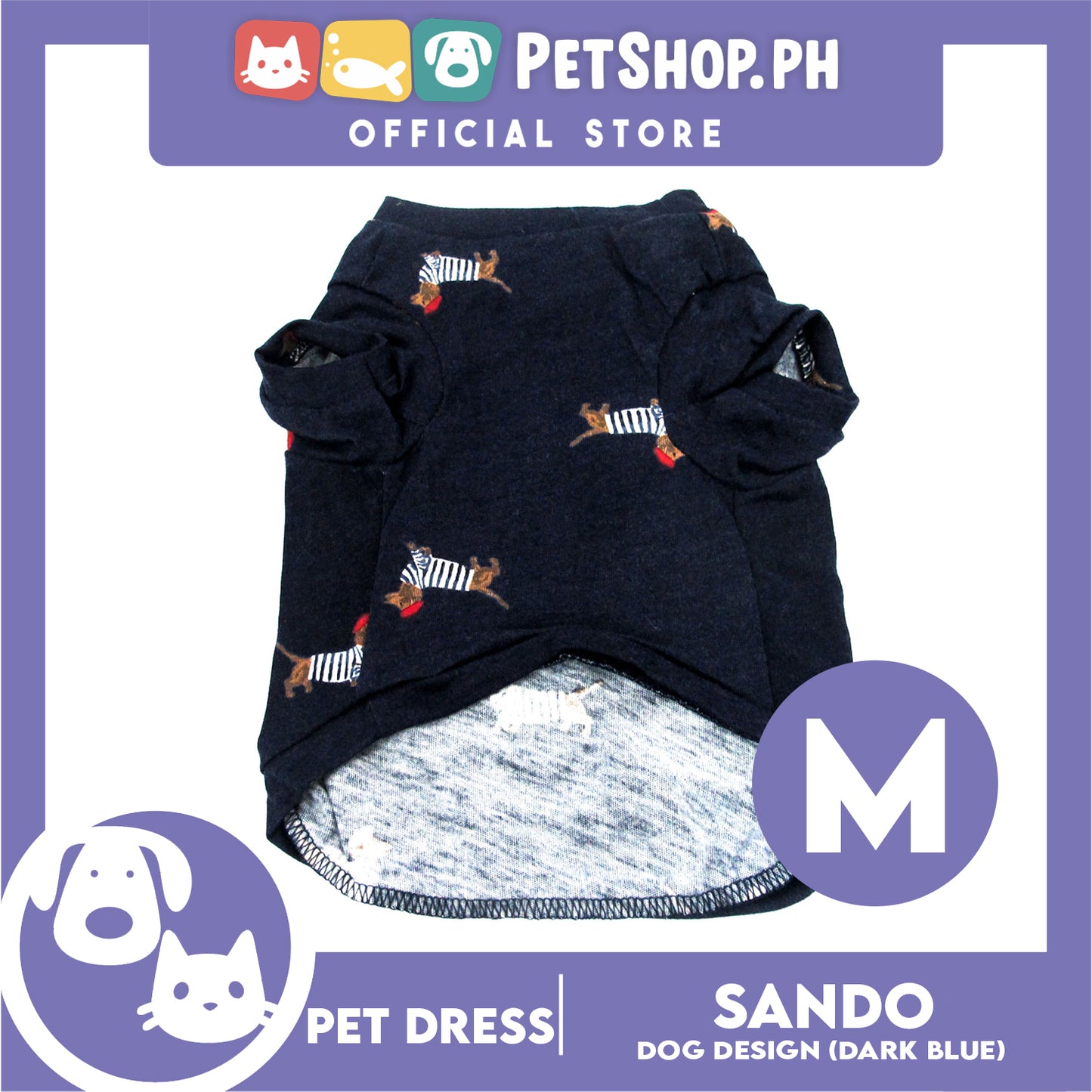 Pet T-Shirt Cute Daschund (Medium) with Hat Print for Puppy, Small Dog-Breathable Clothes Sweatshirt