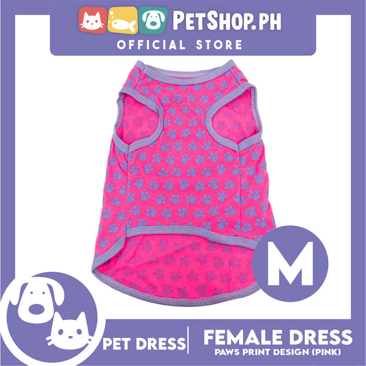 Pet Sando Blue Paw Design (Medium Size) Sleeveless for Puppy, Small Dog- Sando Breathable Clothes,Pet T-shirt,Sweat Shirt