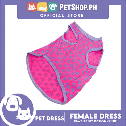 Pet Shirt Blue Paw Design (Small Size) Sleeveless for Puppy, Small Dog- Sando Breathable Clothes, Pet T-shirt, Sweat Shirt