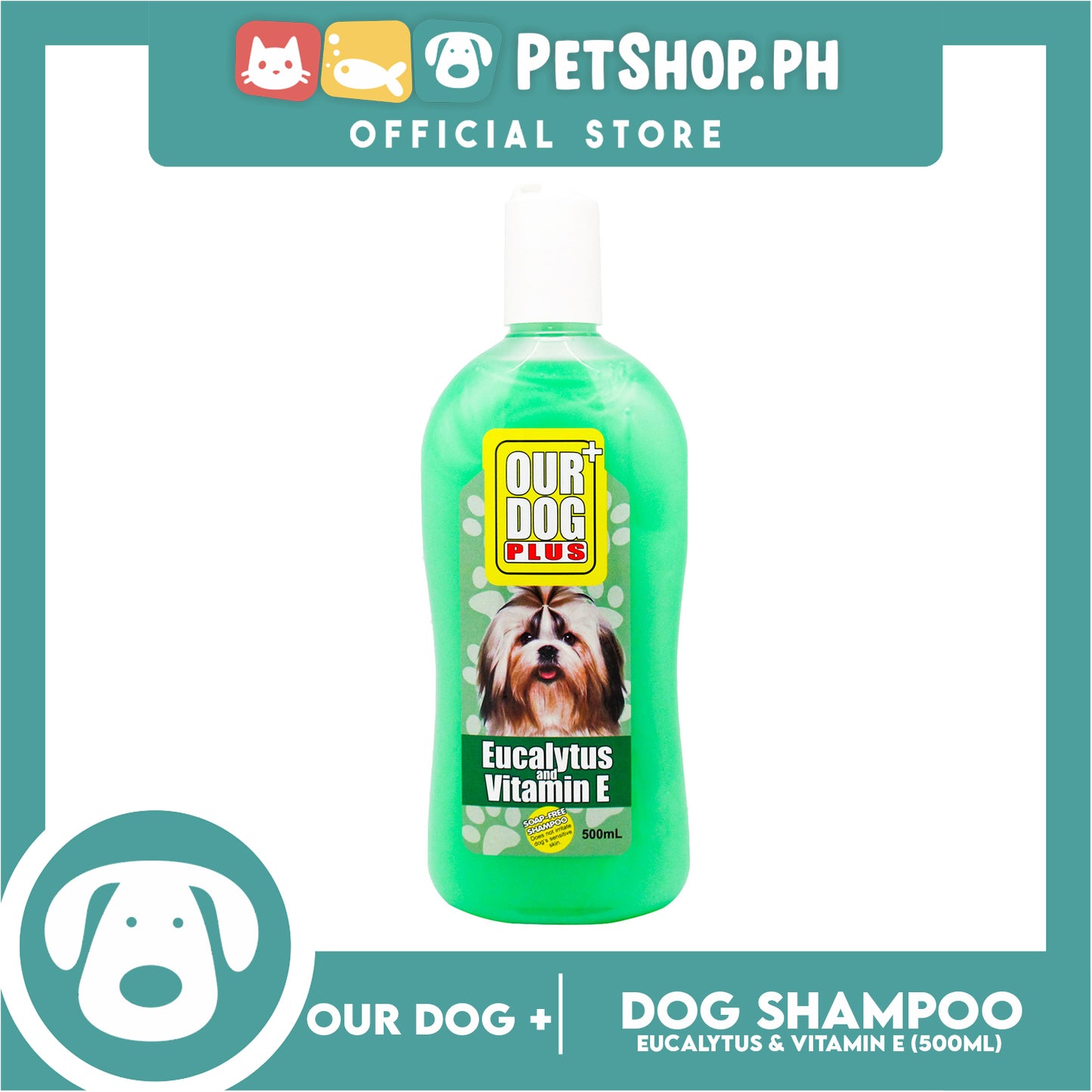 Our Dog Plus Eucalyptus and Vitamin E Dog Shampoo 500ml