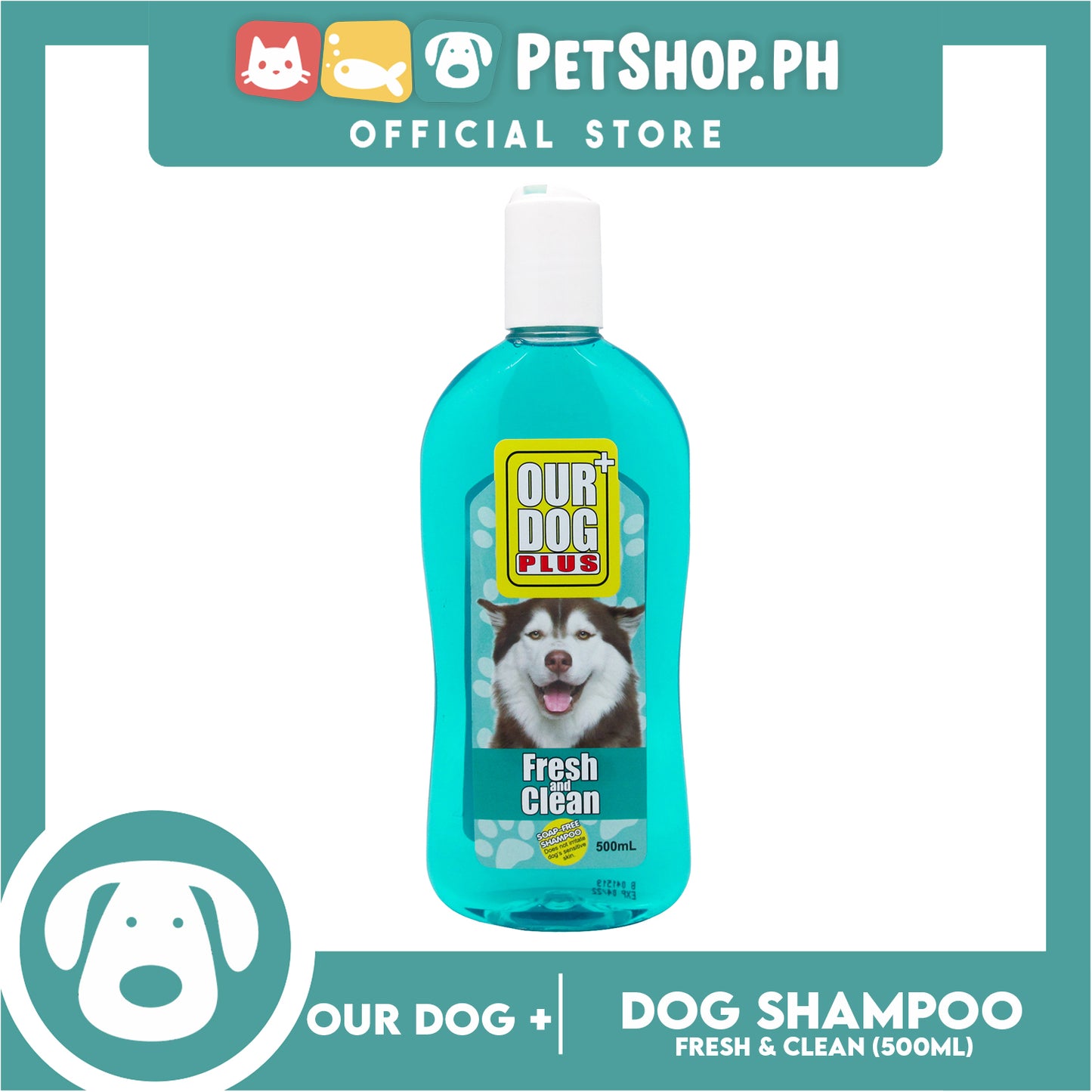 Our Dog Plus Fresh and Clean Dog Shampoo 500ml