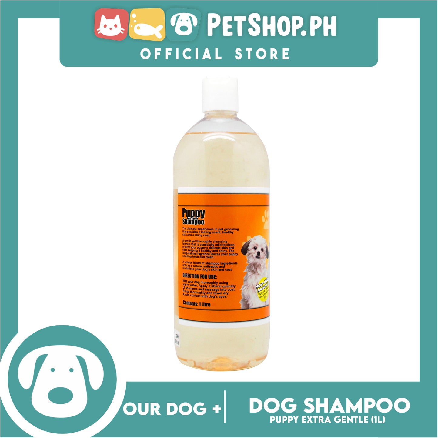 Our Dog Plus Puppy Extra Gentle Dog Shampoo 1 Liter