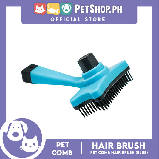 Pet Dog Cat Hair Fur Shedding Trimmer Grooming Professional Comb Brush Tool (BLUE)