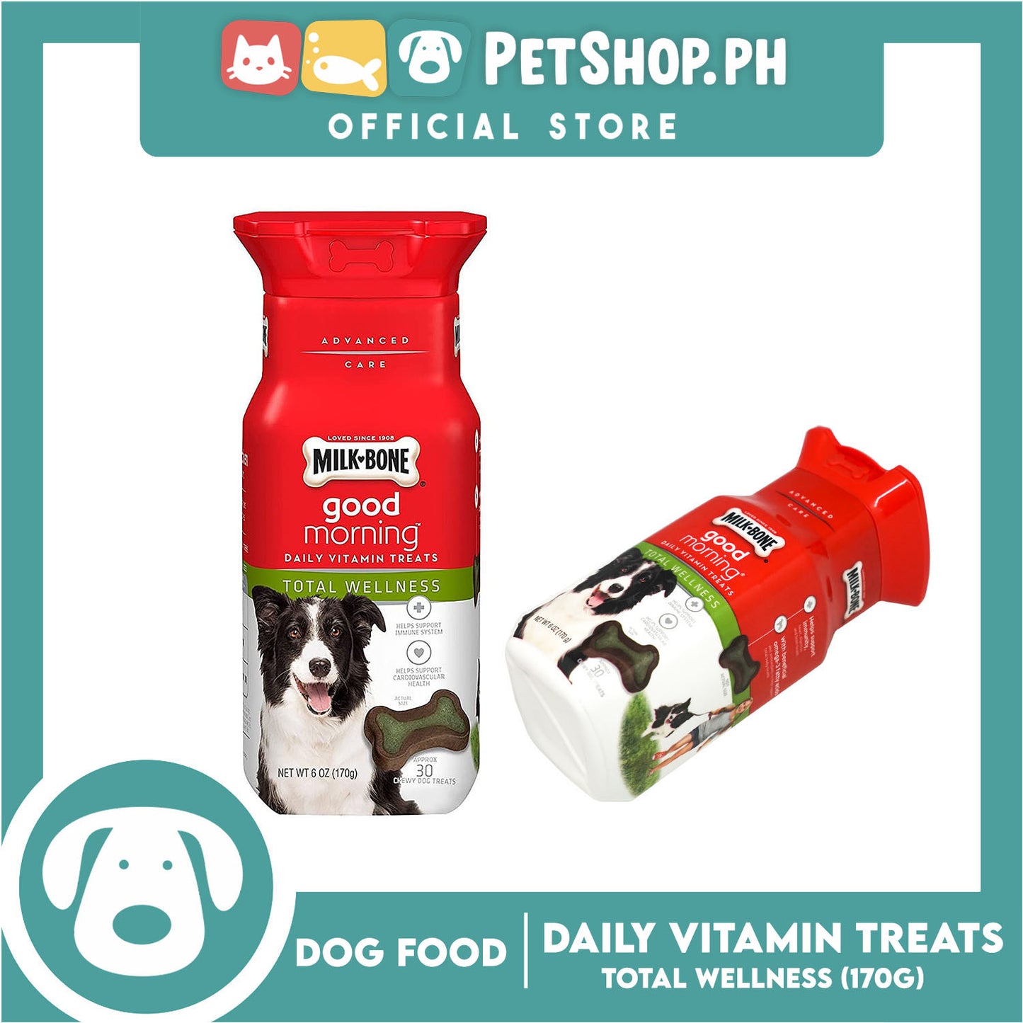 Milk-Bone Good Morning Total Wellness Daily Vitamin Treats for Dogs 170g