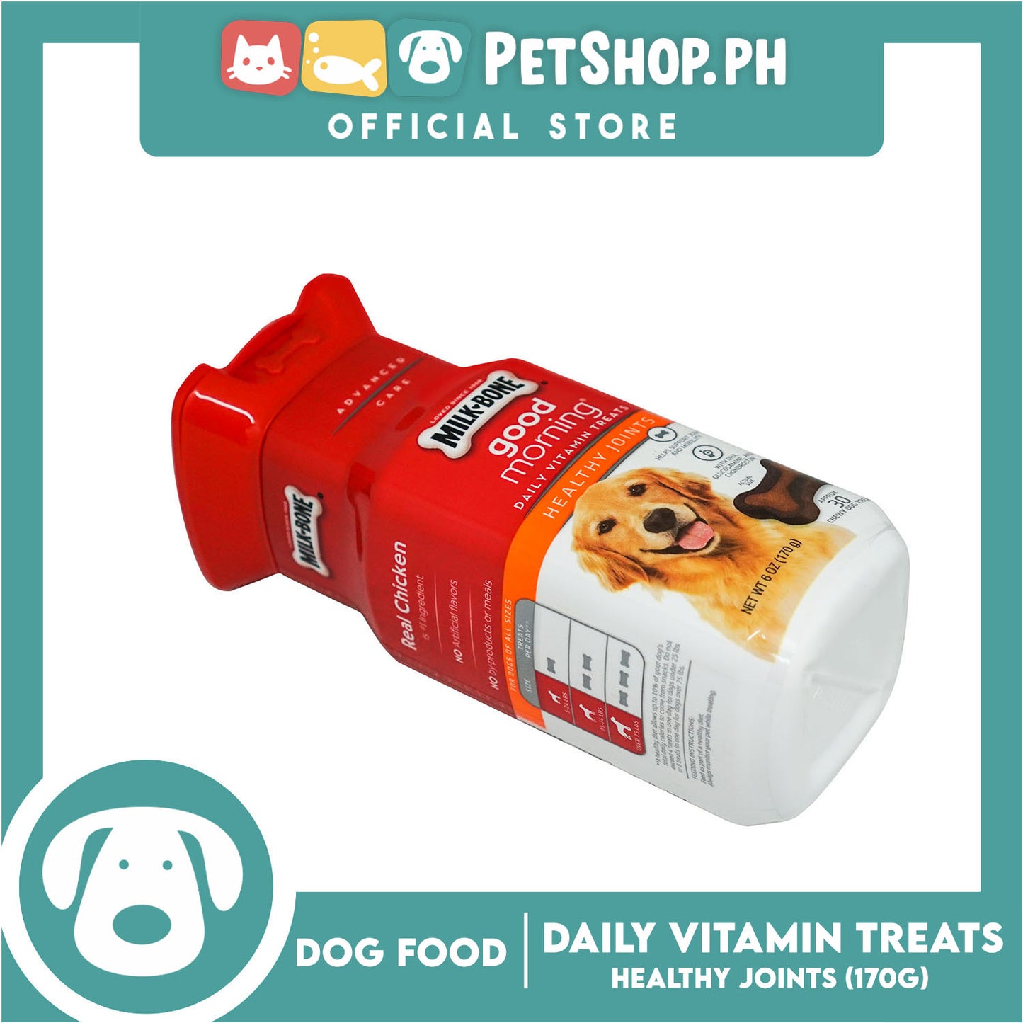 Milk-Bone Good Morning Healthy Joints Daily Vitamin Treats for Dogs 170g