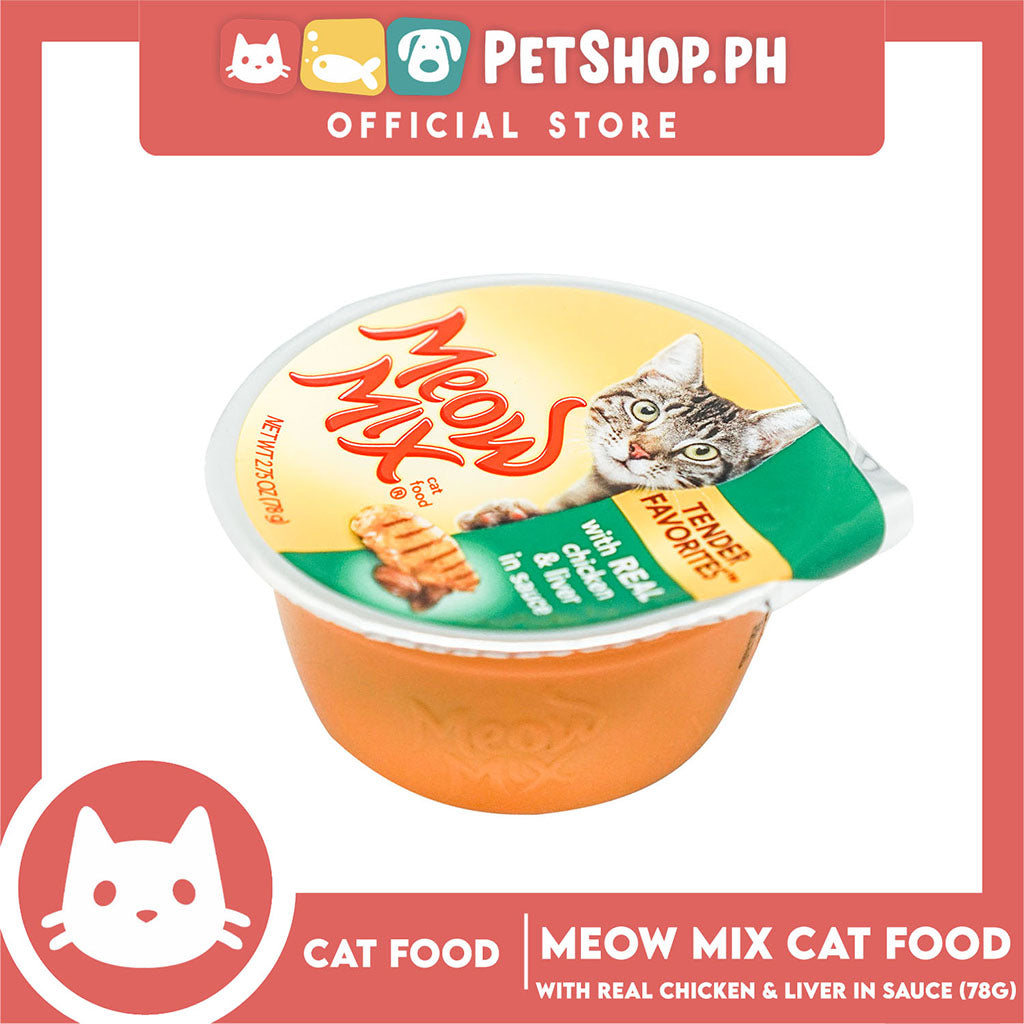 Meow Mix Tender Favorites with Real Chicken and Liver in Sauce 78g