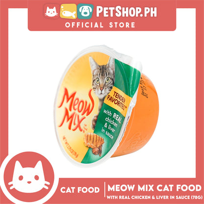 Meow Mix Tender Favorites with Real Chicken and Liver in Sauce 78g