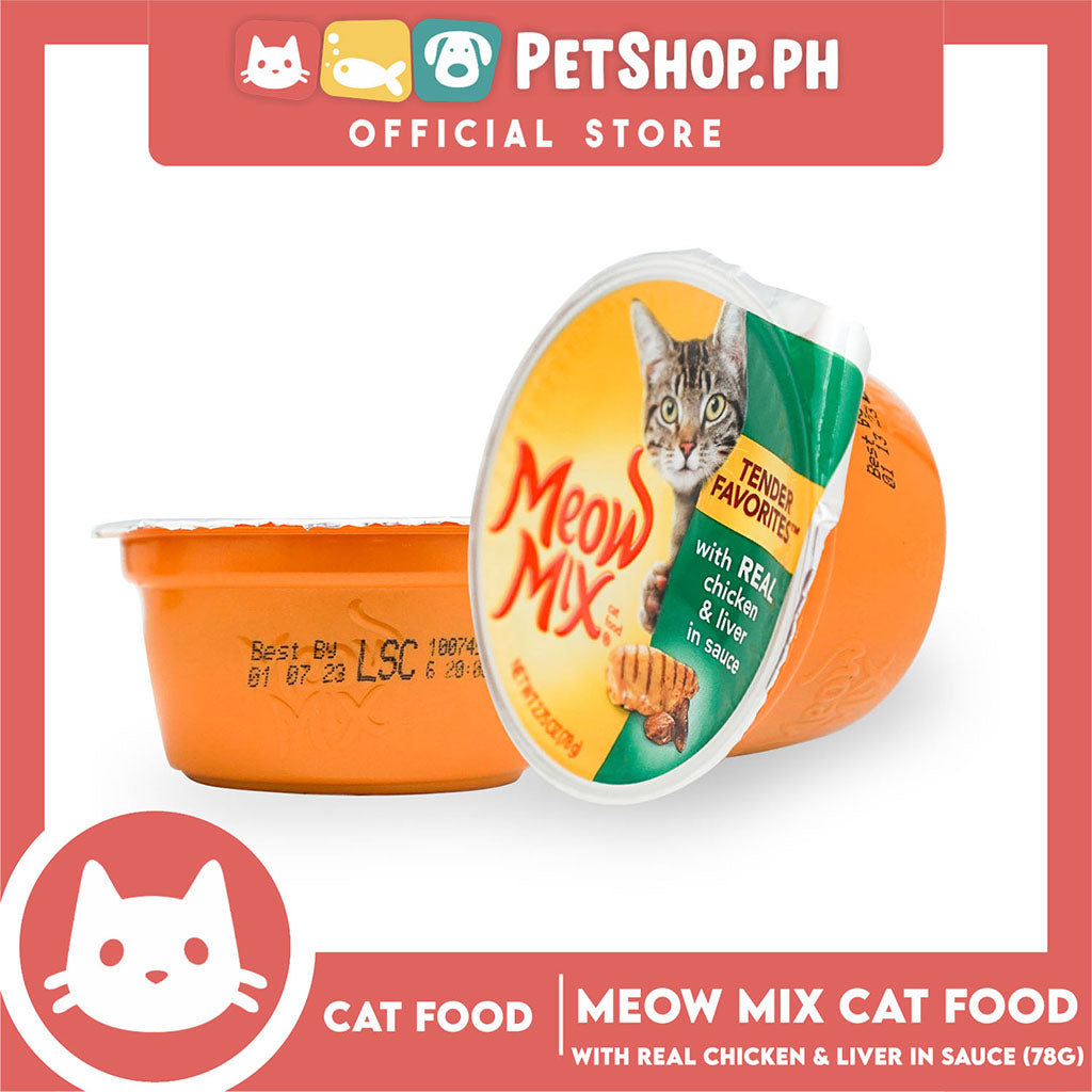 Meow Mix Tender Favorites with Real Chicken and Liver in Sauce 78g