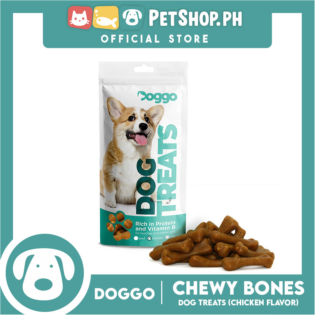 Doggo Dog Treats Chewy Bones 160 grams, 20 pcs. (Chicken Flavor)