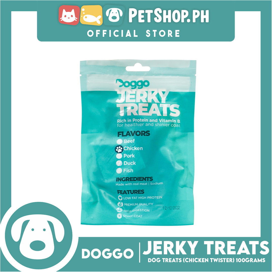 Doggo Dog Jerky Treats 100grams (Pure Chicken Twister) Treats for Your Dog