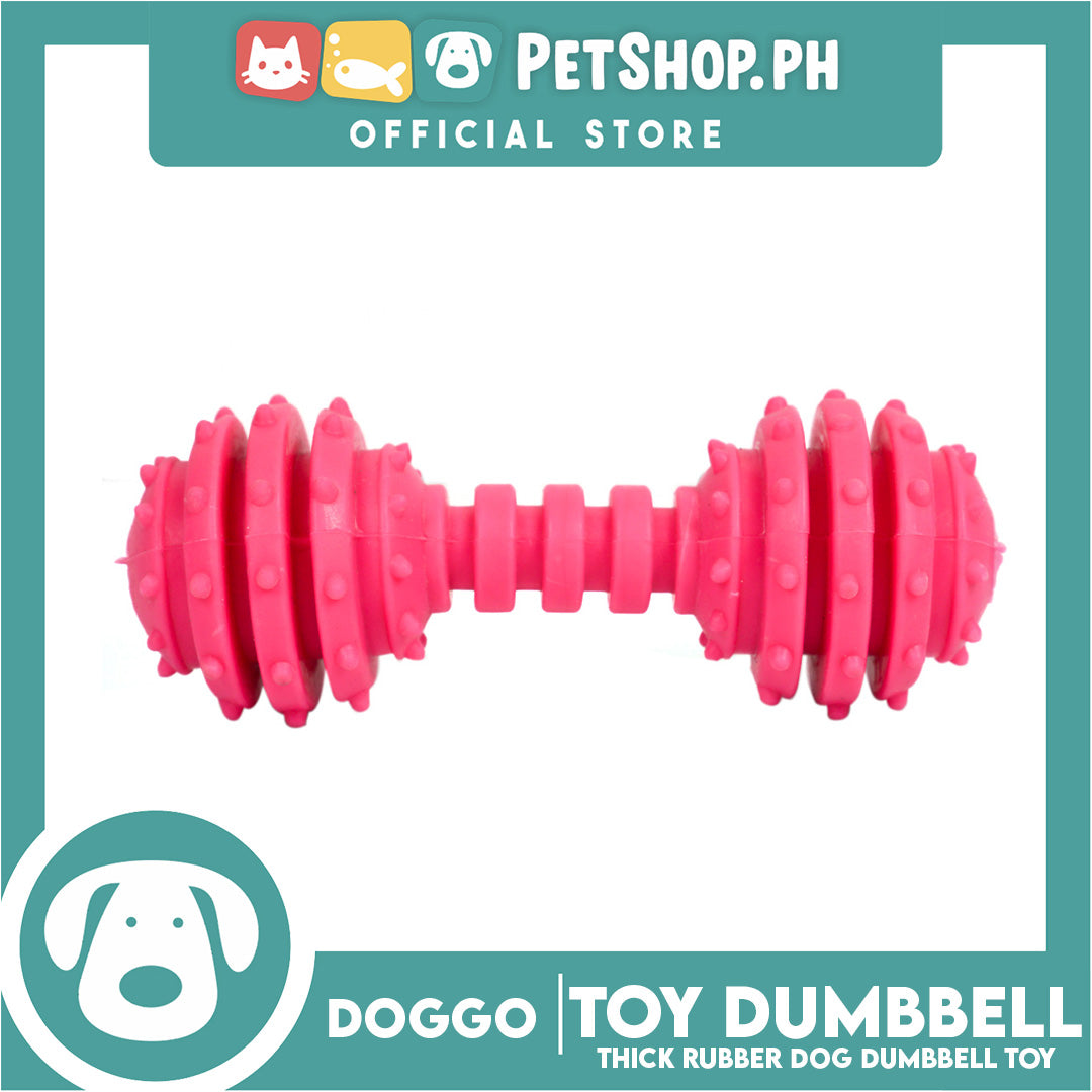 Doggo Dumbbell (Pink) Small Size Thick Rubber Material Pet Toy