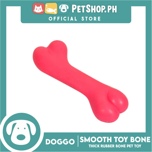 Doggo Smooth Bone (Pink) Small Size Thick Rubber Material Dog Toy