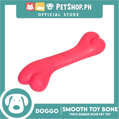 Doggo Smooth Bone (Pink) Small Size Thick Rubber Material Dog Toy