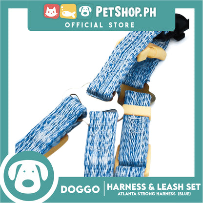 Doggo Atlanta Strong Harness and Leash Set Large (Blue)