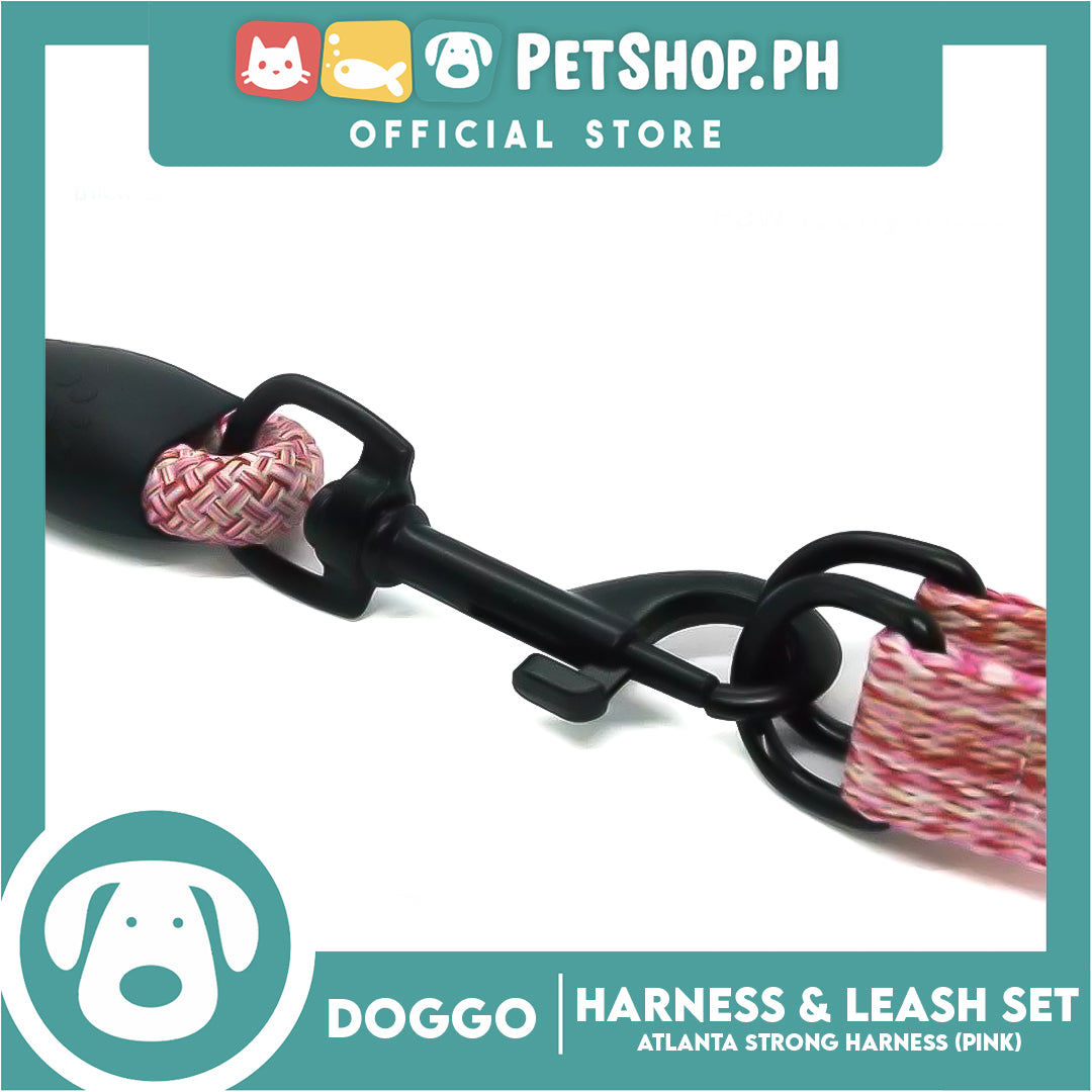 Doggo Atlanta Strong Harness and Leash Set Large (Pink)