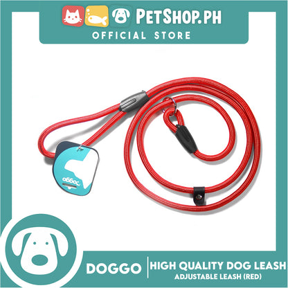 Doggo High Quality Dog Leash Adjustable (Red)