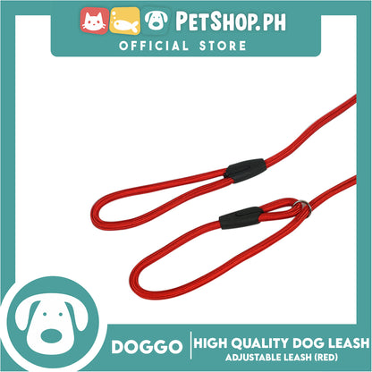 Doggo High Quality Dog Leash Adjustable (Red)