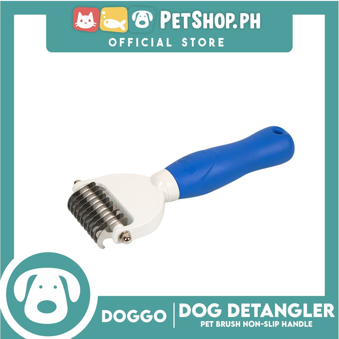 Doggo Dog Detangler Pet Brush Non-Slip Handle