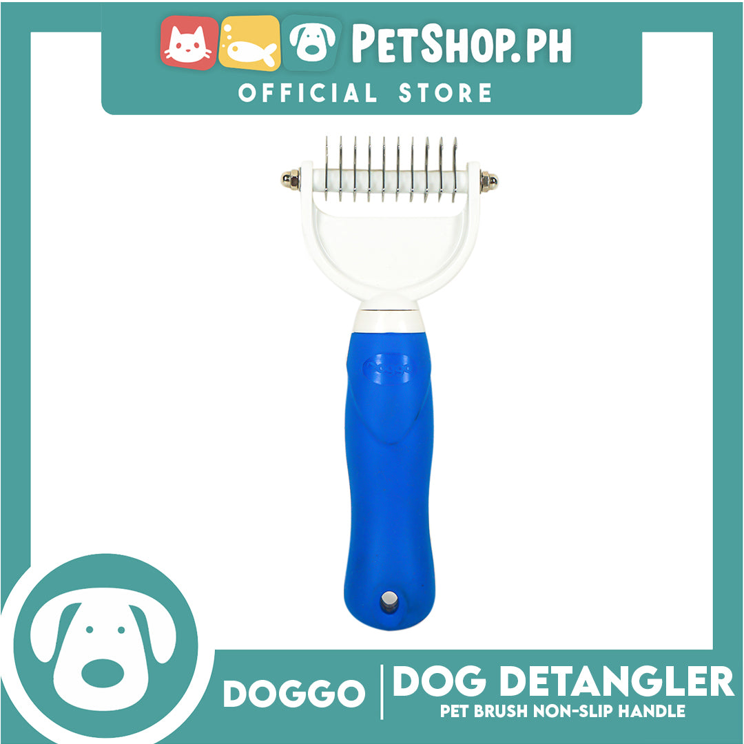 Doggo Dog Detangler Pet Brush Non-Slip Handle