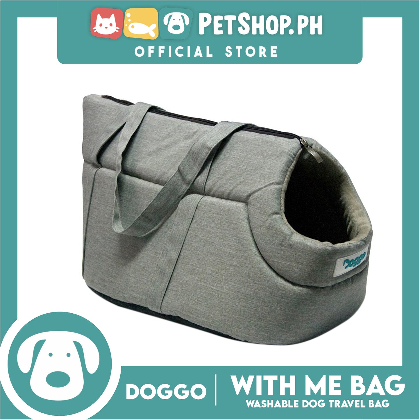 Doggo With Me Bag, Dog Travel Bag Washable (Small)