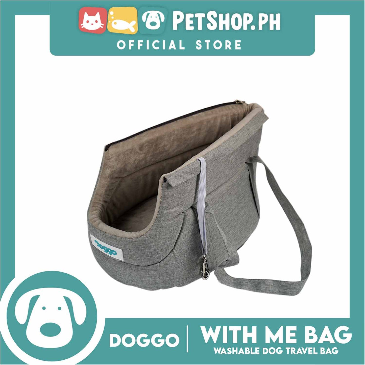 Doggo With Me Bag, Dog Travel Bag Washable (Small)