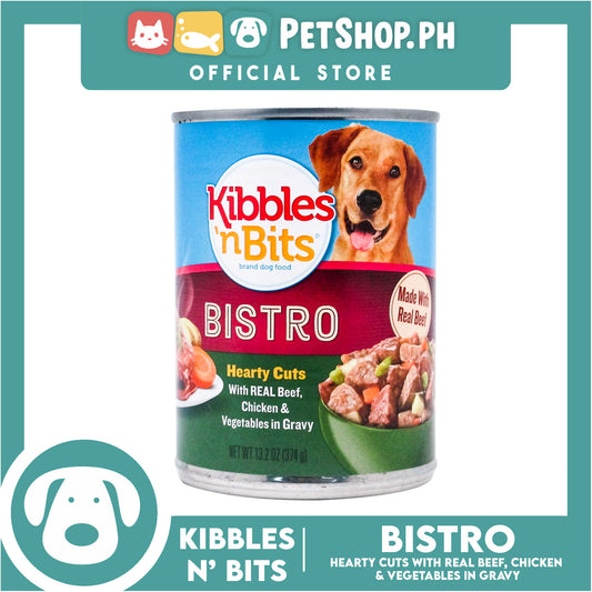 Kibbles 'n Bits Hearty Cuts with Real Beef, Chicken & Vegetables in Gravy 374g