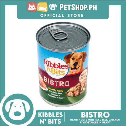 Kibbles 'n Bits Hearty Cuts with Real Beef, Chicken & Vegetables in Gravy 374g