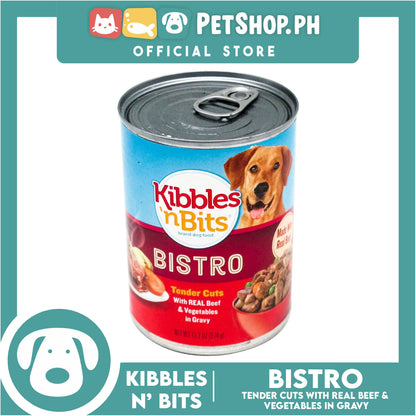 Kibbles n Bits Tender Cuts with Real Beef & Vegetables in Gravy 374g