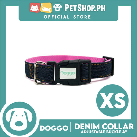 Doggo Collar Denim Design Extra Small (Pink) Perfect Collar for Your Dog