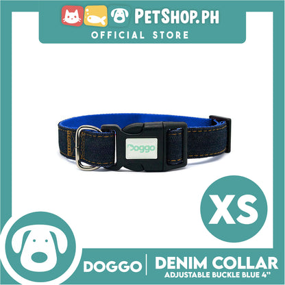 Doggo Collar Denim Design Extra Small (Blue) Perfect Collar for Your Dog