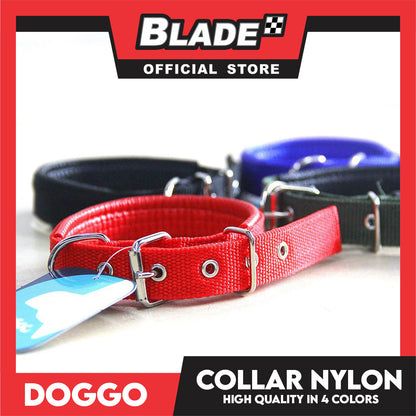 Doggo Dog Collar Adjustable Buckle Small Size (Red) Collar Nylon for Dog