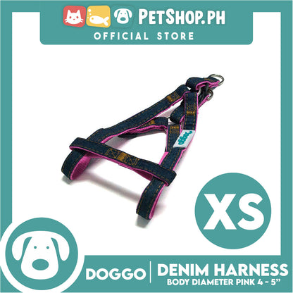Doggo Denim Harness Extra Small Size (Pink) Harness for Dog