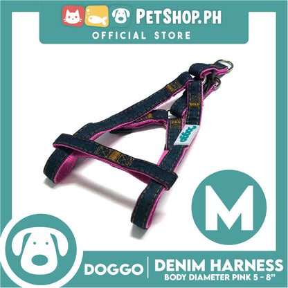Doggo Denim Harness Medium Size (Pink) Harness for Dog