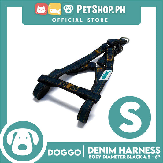 Doggo Denim Harness Small Size (Black) Harness for Dog