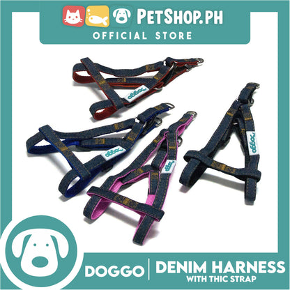 Doggo Denim Harness Small Size (Black) Harness for Dog