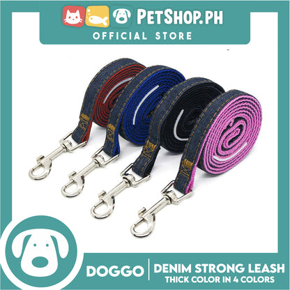 Doggo Strong Leash Denim Design Medium (Pink) Leash for Your Dog