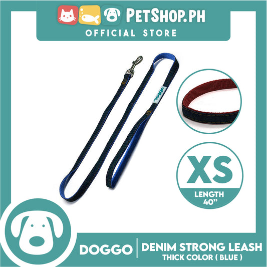 Doggo Strong Leash Denim Design Extra Small (Blue) Leash for Your Dog