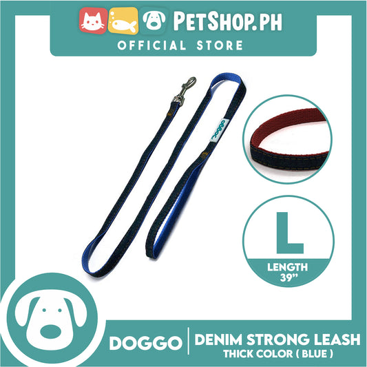 Doggo Strong Leash Denim Design Large (Blue) Leash for Your Dog