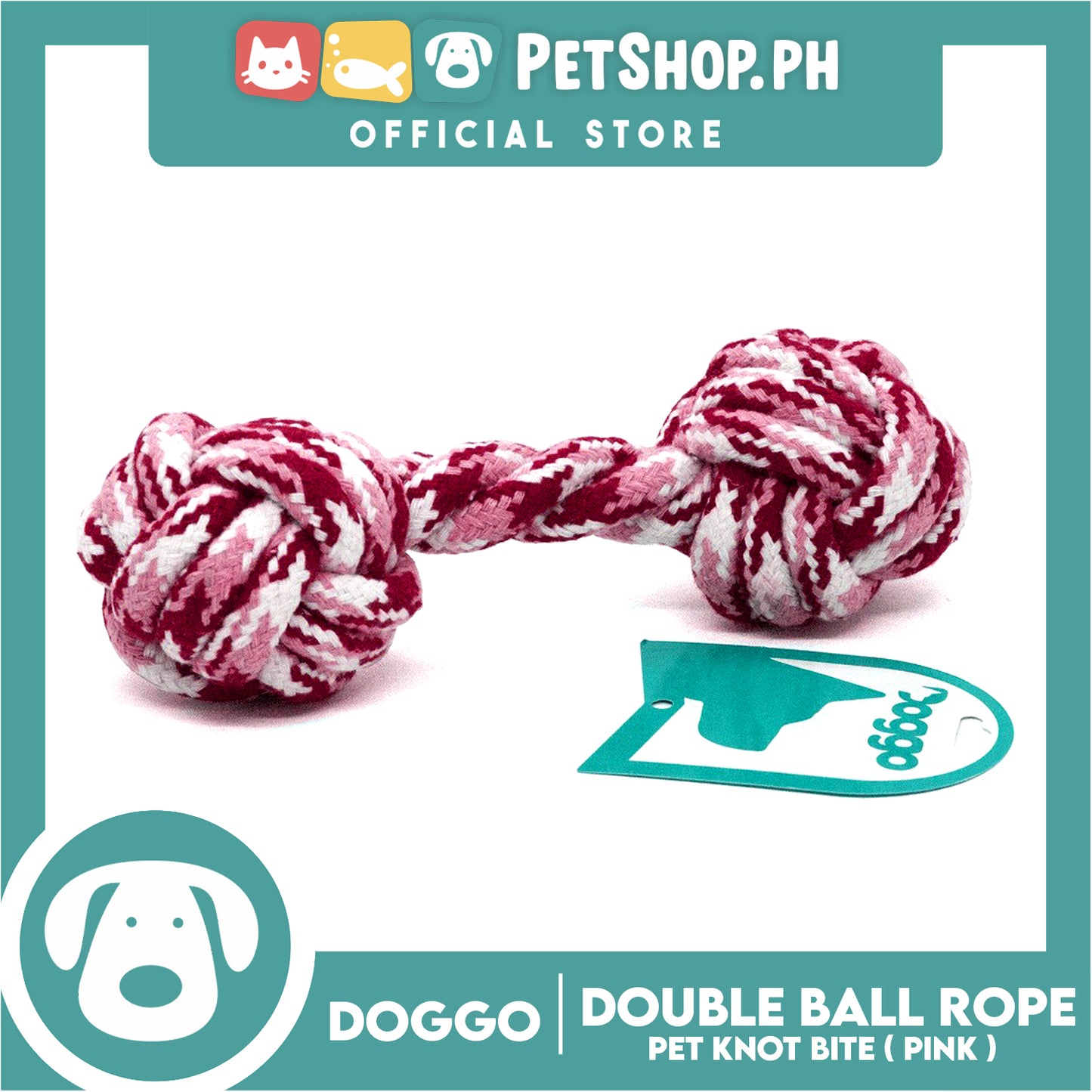 Doggo Double Ball (Pink) Perfect Toy for Dog