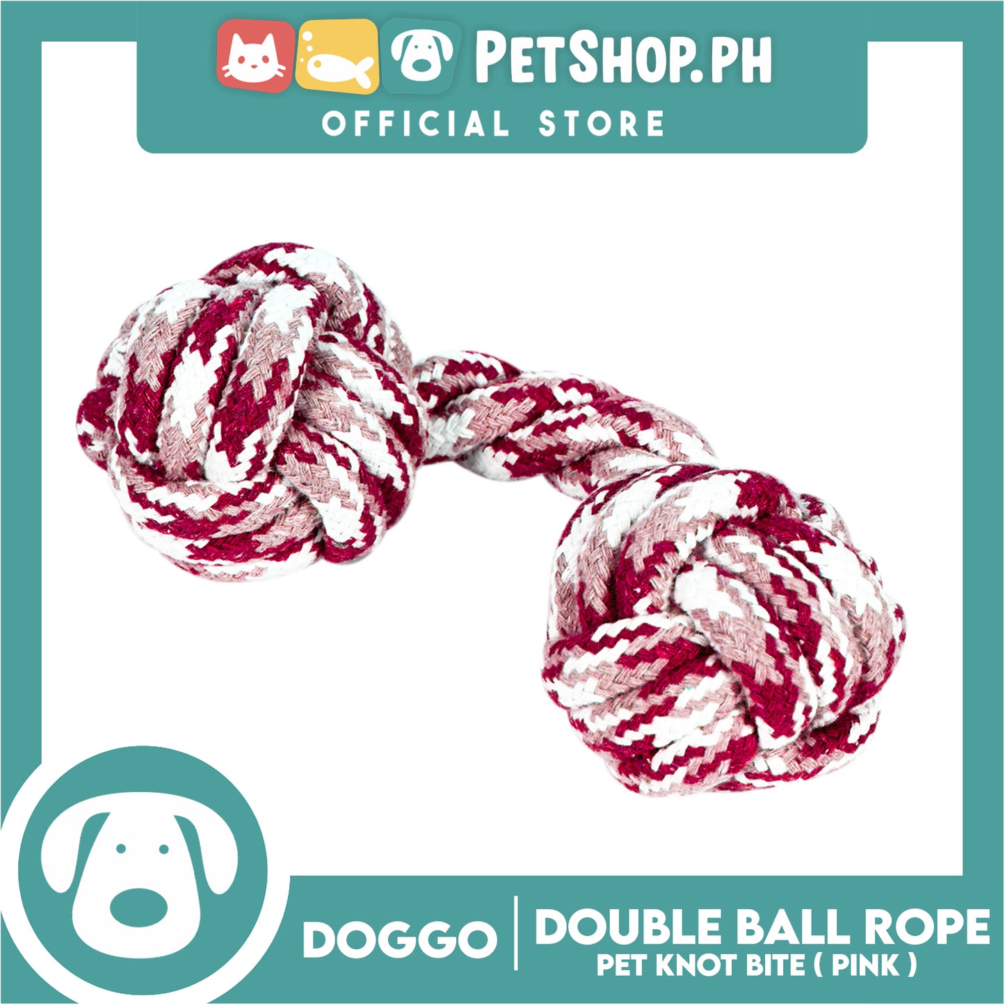 Doggo Double Ball (Pink) Perfect Toy for Dog