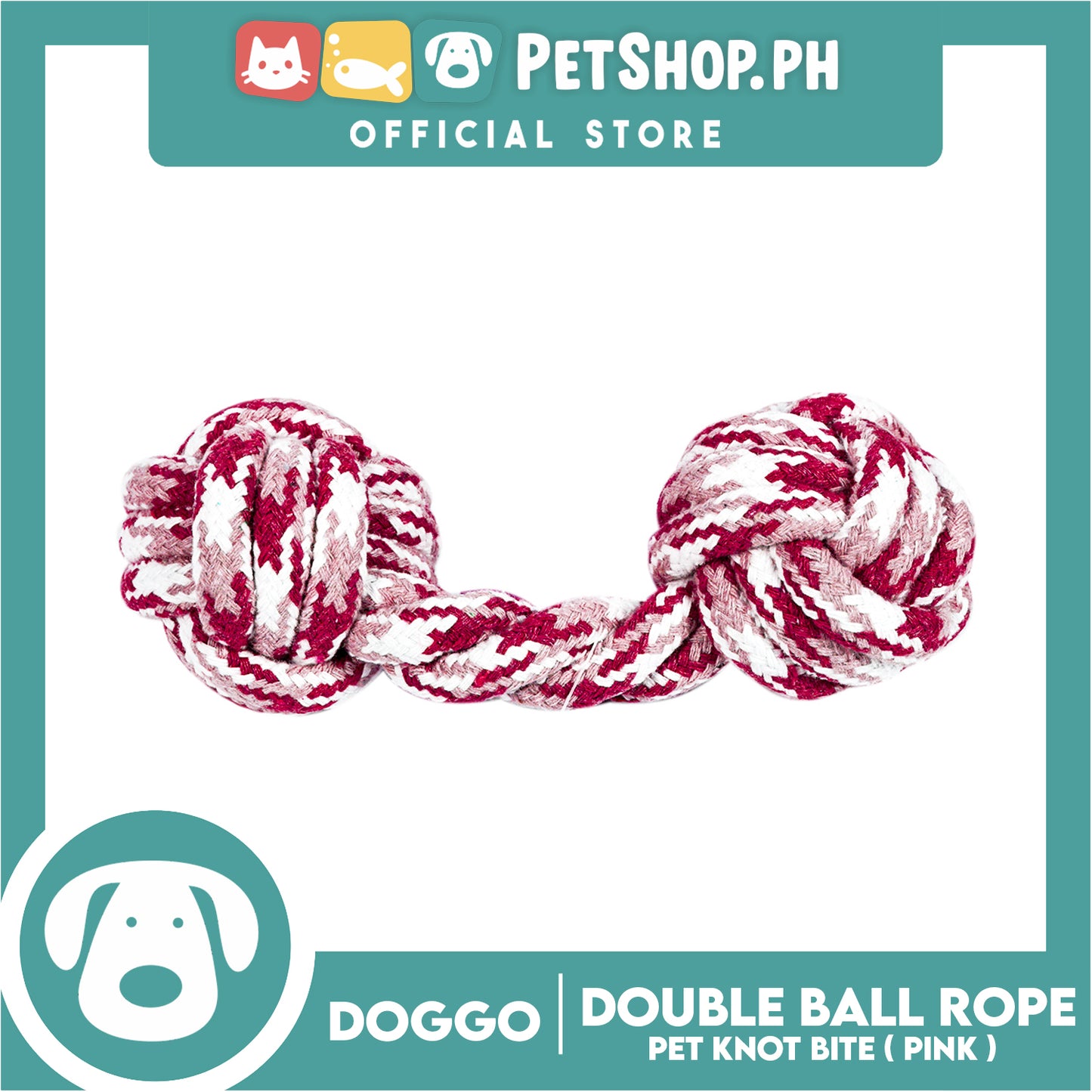 Doggo Double Ball (Pink) Perfect Toy for Dog