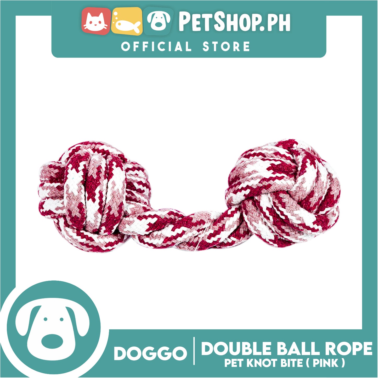 Doggo Double Ball (Pink) Perfect Toy for Dog