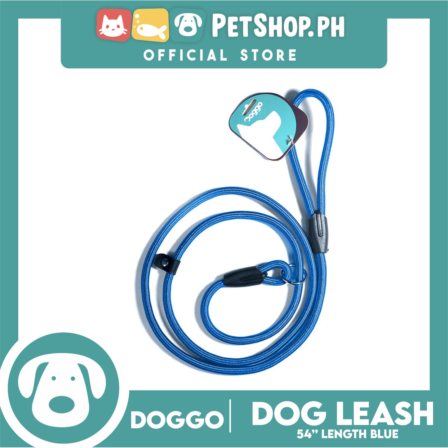 Doggo High Quality Dog Leash Adjustable (Blue) Leash for Your Dog