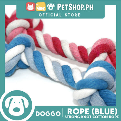 Doggo Rope Thick Fiber 4' ' Extra Small Size (Blue) Perfect Toy for Dog