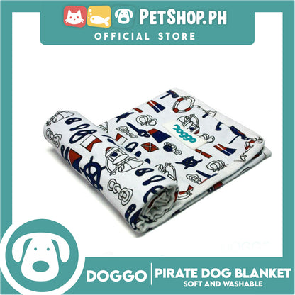 Doggo Blanket Pirate Design (Medium) Soft And Washable Blanket for Dogs