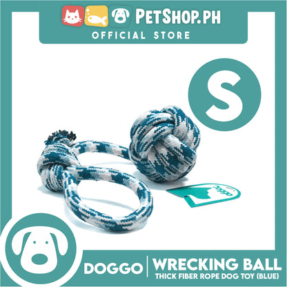 Doggo Wrecking Ball Small Size (Blue) Ultra Fiber Dog Toy