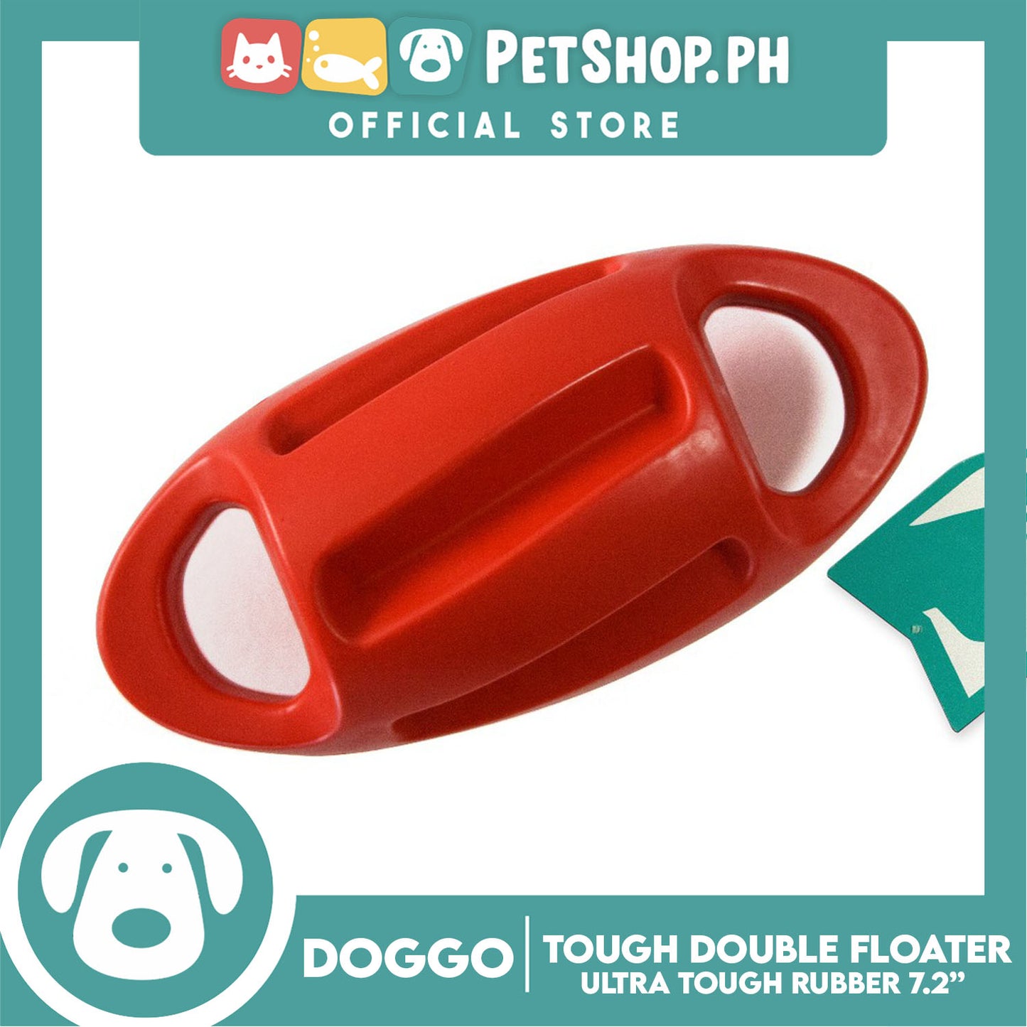 Doggo Tough Double Floater Design (Red) Dog Toy Pet Toy for Adult